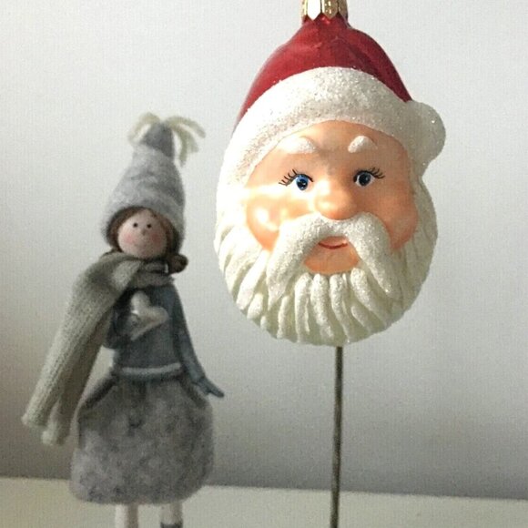 Christopher Radko Other - ✨NEW Authentic Christopher Radko Happy SANTA HEAD Cute Hand Blown Glass Ornament